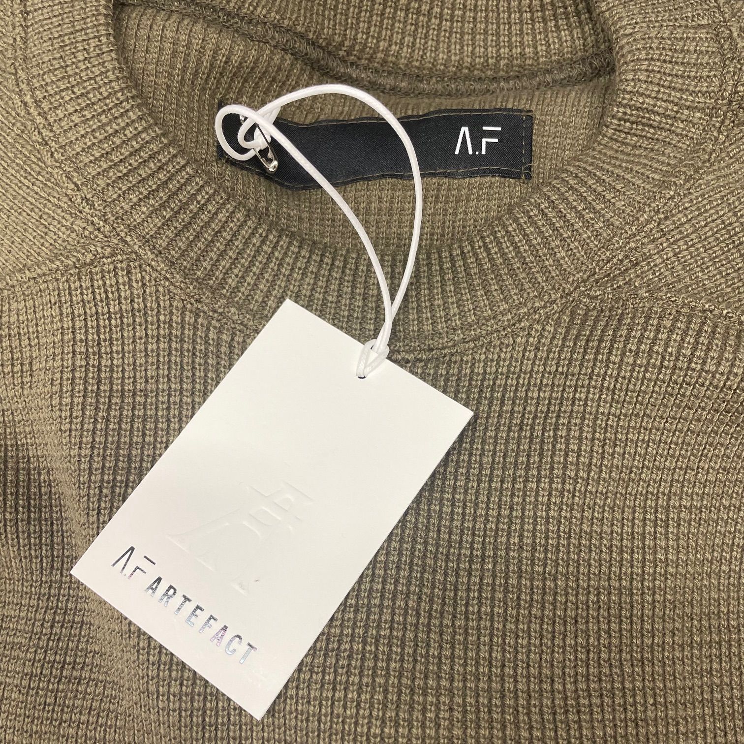 エーエフアーティファクト　ニット　オーバーサイズ 参考上代24200円 A.F ARTEFACT Rib Knit Over Size Top