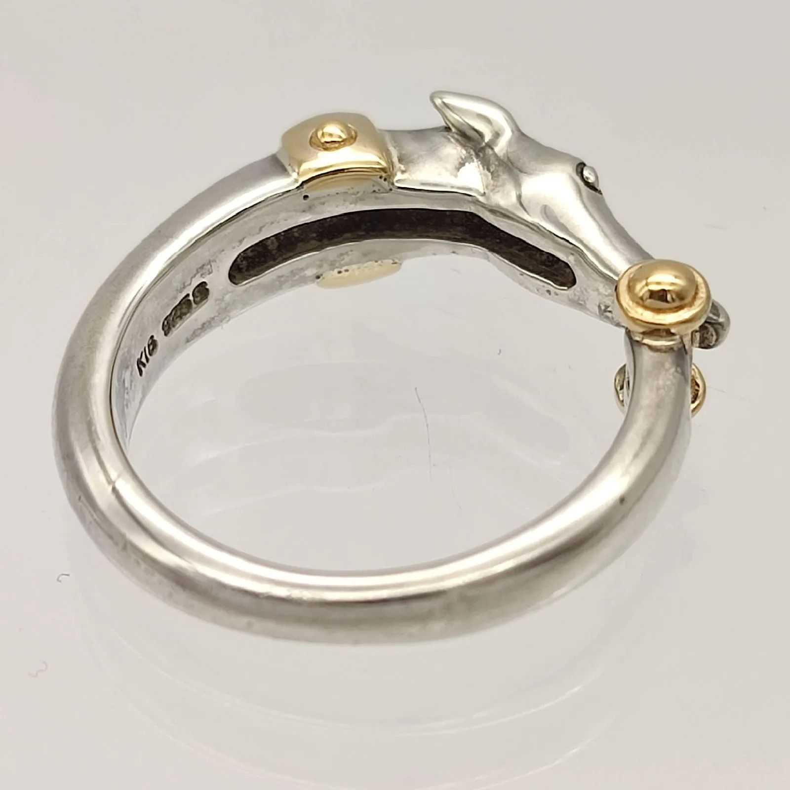 美品】TRUSSARDI トラサルディ コンビリング K18×シルバー925