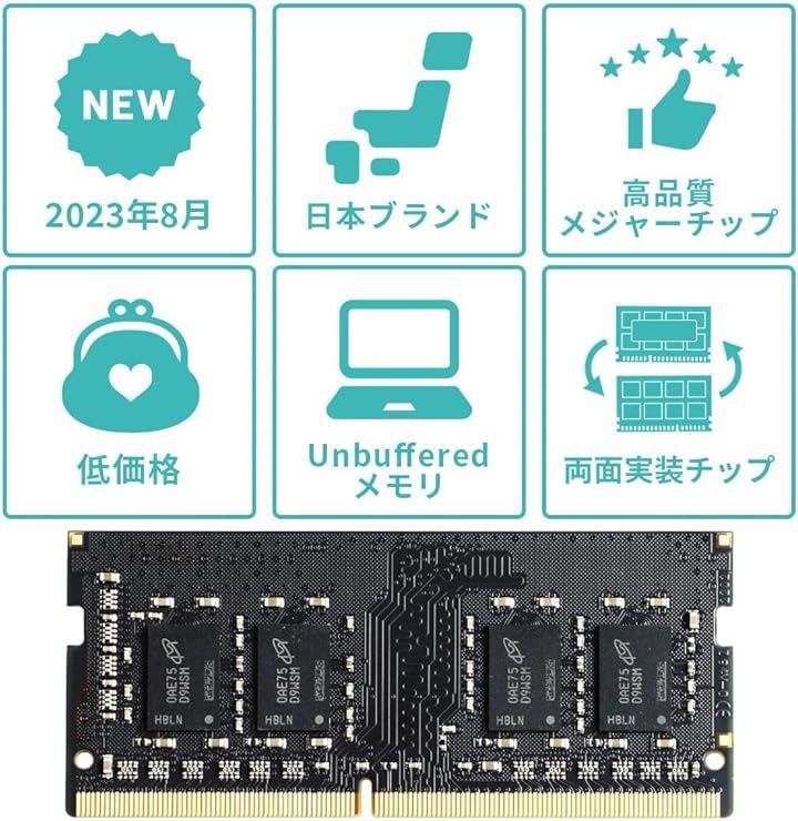 Side3 社外互換品 Latitude互換 DELL 増設 ノートPC用メモリ