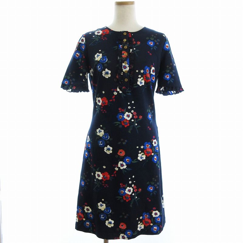 トリーバーチ 花柄ワンピース トリーバーチパフスリーブ 花柄