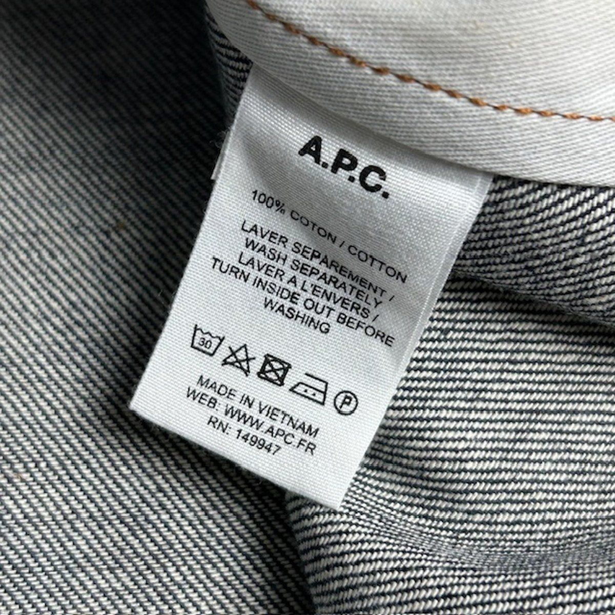 Fkd✩未使用⭐︎A.P.C デニムジャケットXS A.P.C アーペーセー デニムジャケット コットン 未使用 XS