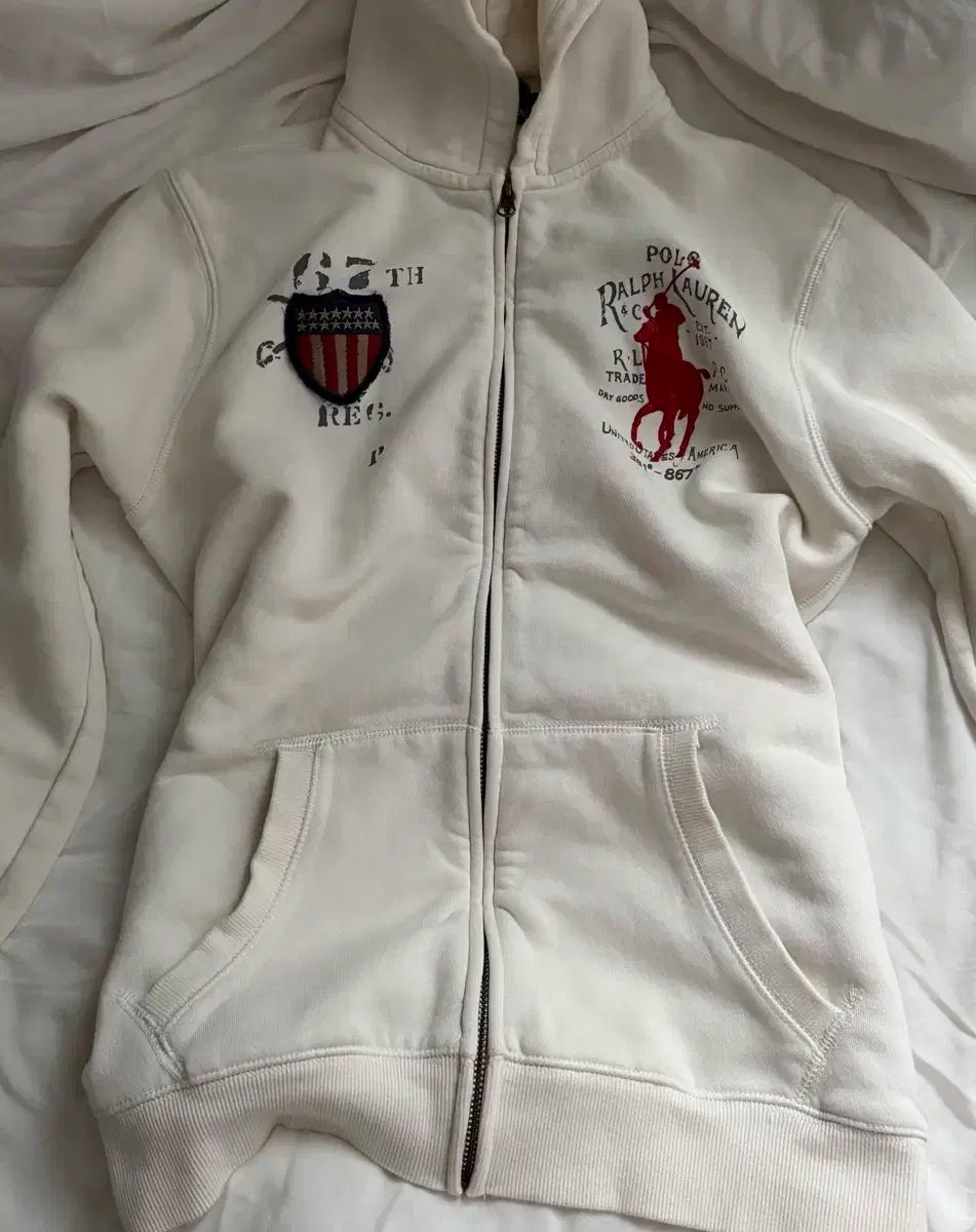実物 ポロラルフローレン ビックポニー 星条旗 usa フード ジップアップ
