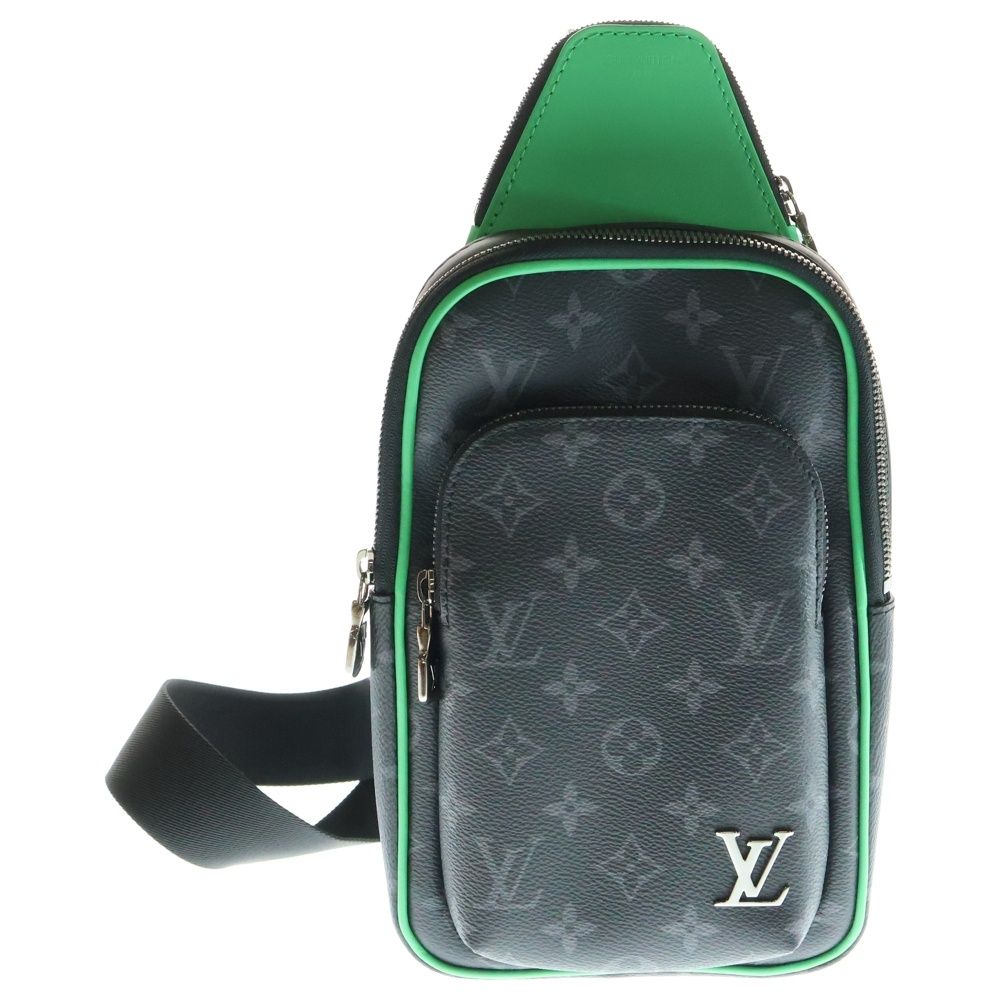 LOUIS VUITTON ルイヴィトン モノグラムエクリプス アヴェニュー スリングバッグ PM レザーボディバッグ ウエストバッグ ブラック グリーン M25891