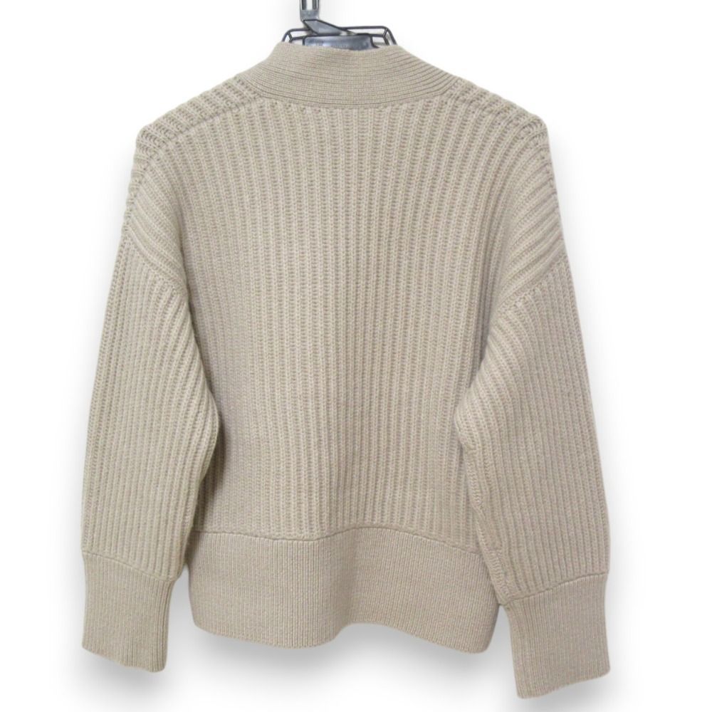 ブルネロクチネリ M52526206 ﾍﾞｰｼﾞｭ ｶｼﾐﾔ100 ﾓﾆｰﾚﾜｯﾍﾟﾝ ﾆｯﾄｶｰﾃﾞｨｶﾞﾝ XXS 美品 22AW BRUNELLO CUCINELLI ブルネロクチネリ モニーレワッペン