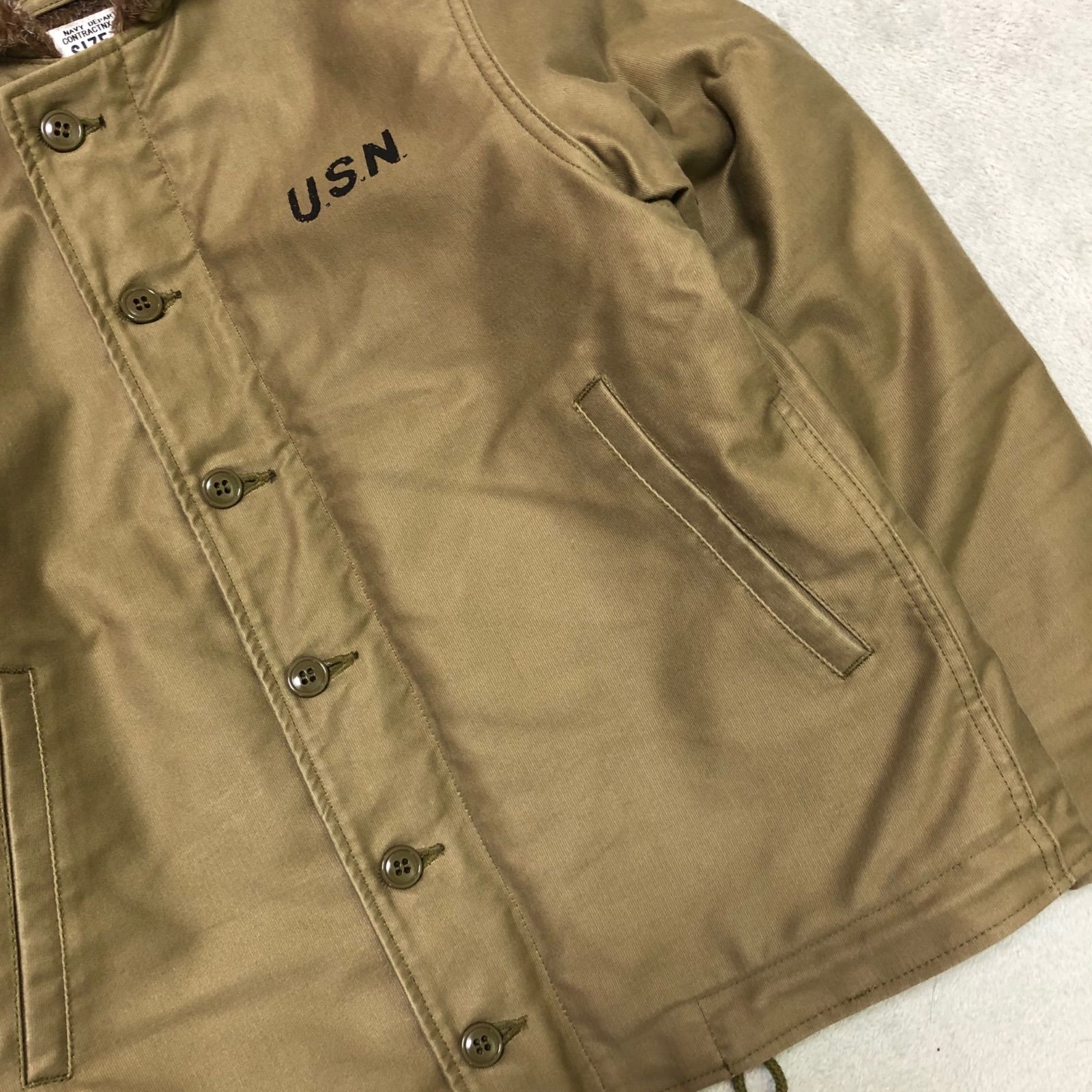 HOUSTON N-1 DECK JACKET デッキジャケット ステンシル ボア