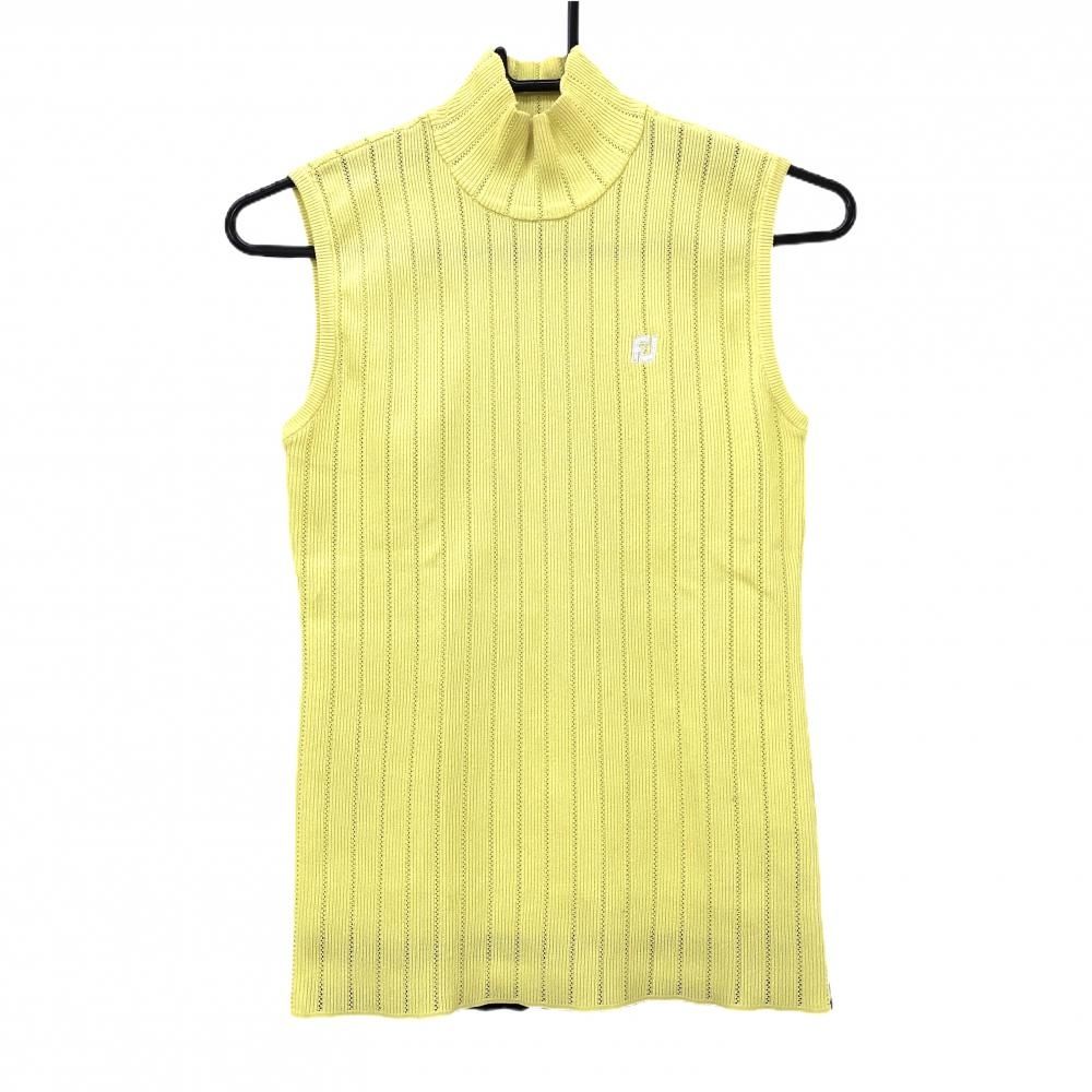 FootJoy - ☆footjoy golf☆フットジョイ韓国 SSニット 美品】フットジョイ ノースリーブハイネックセーター イエロー