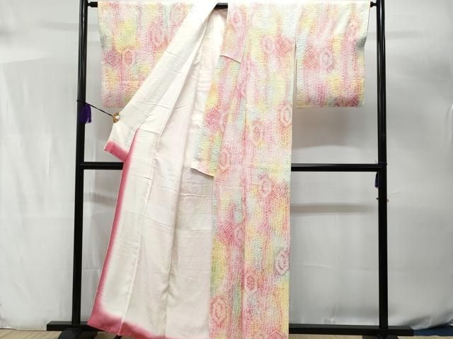 平和屋着物▽小紋 単衣 亀甲柄 DAAV5183az