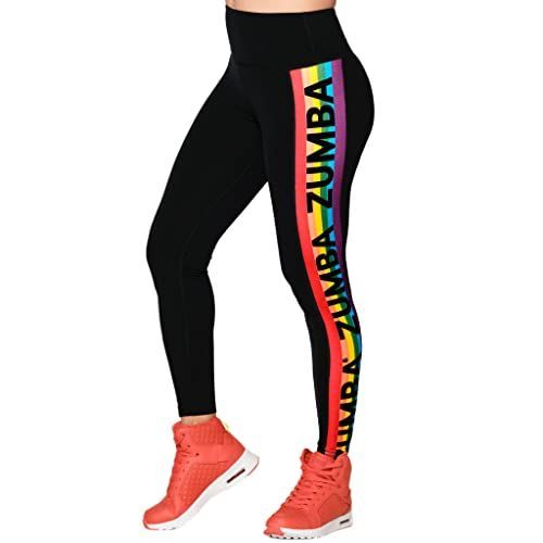 ブラック_XS [ZUMBA WEAR] [ズンバウエア] レギンス スパッツ ハイウエスト レインボー フィットネス トレーニング  Z1B000236 XSサイズ ブラック - メルカリ