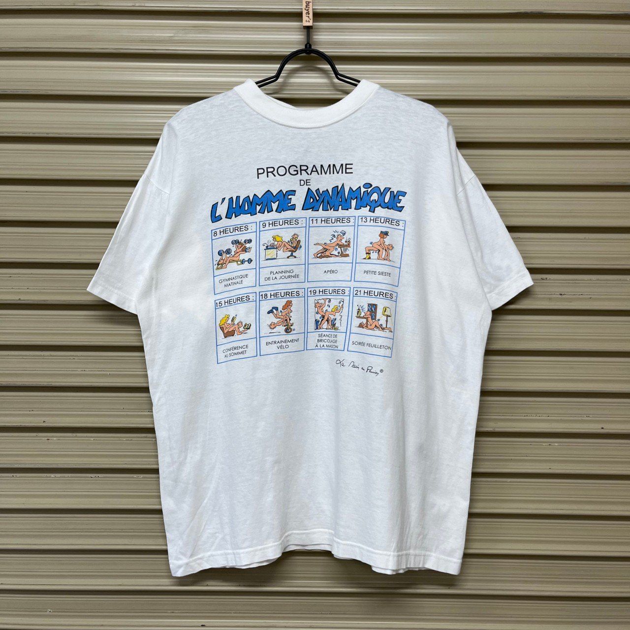 Tシャツ 半袖 エロT  L'HOMME DYNAMIQUE イラスト プリント 2XL 古着 古着屋 埼玉 ストリート オンライン 通販 アメカジ ビンテージ 2401022