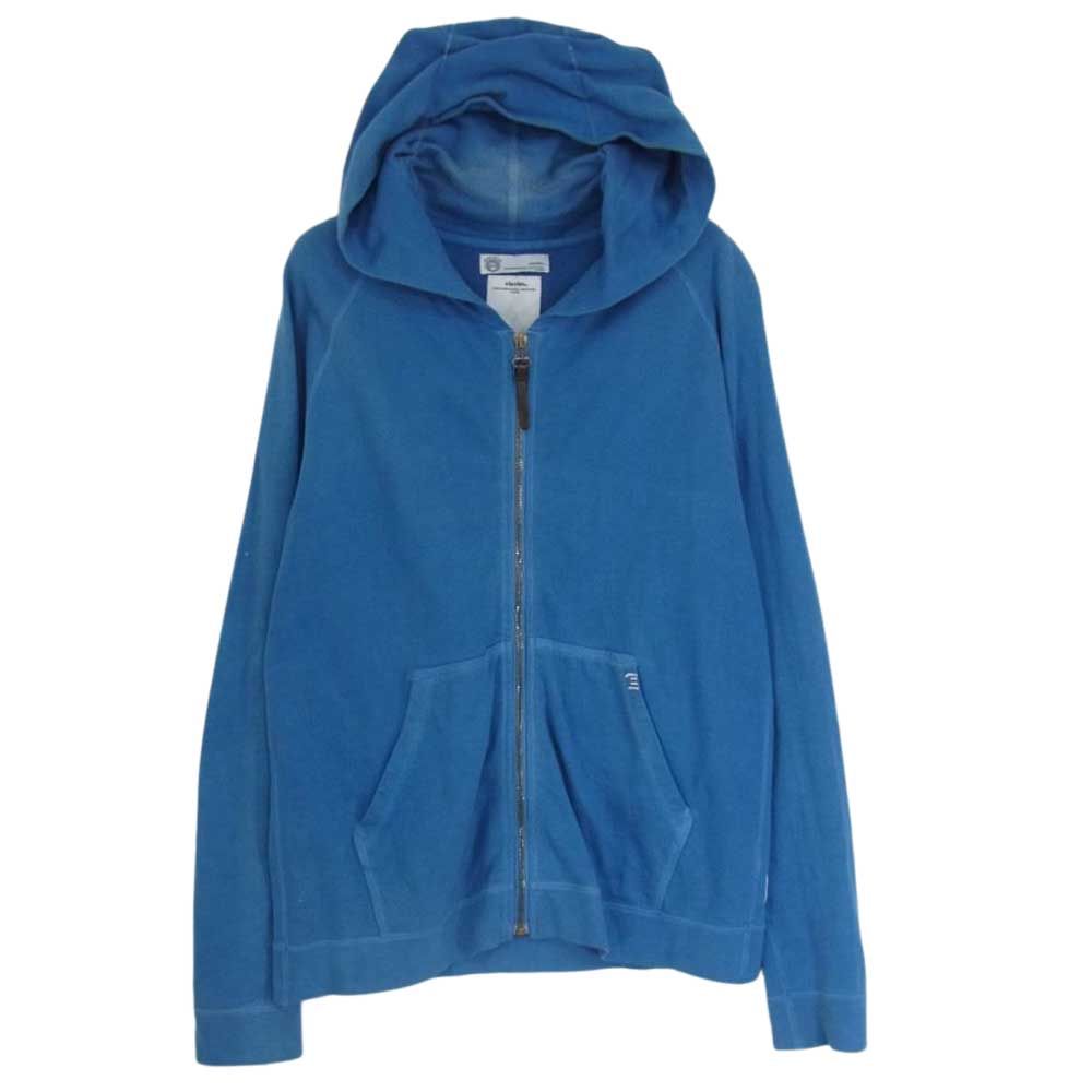 VISVIM ビズビム 12SS 0112105010021 INDIGO HOODIE F.Z. GIZA インディゴ フーディ ジップ パーカー ブルー系 2【中古】 VISVIM ビズビム 12SS 0112105010021 INDIGO HOODIE F.Z. GIZA