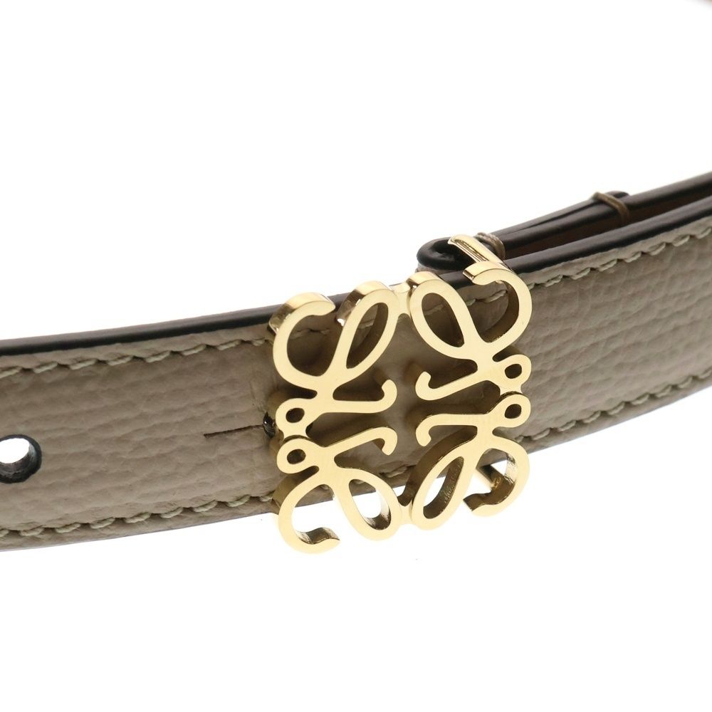 LOEWE (ロエベ) アナグラム ベルト ベージュ ゴールド金具
