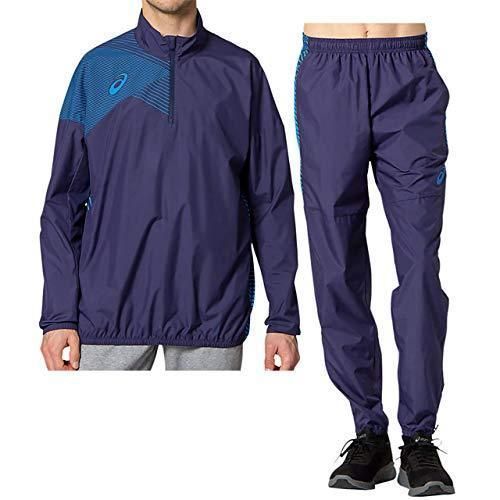 アシックス ASICS サッカー ハーフジップピステジャケット＆パンツ 上下セット 400 ピーコート XLサイズ