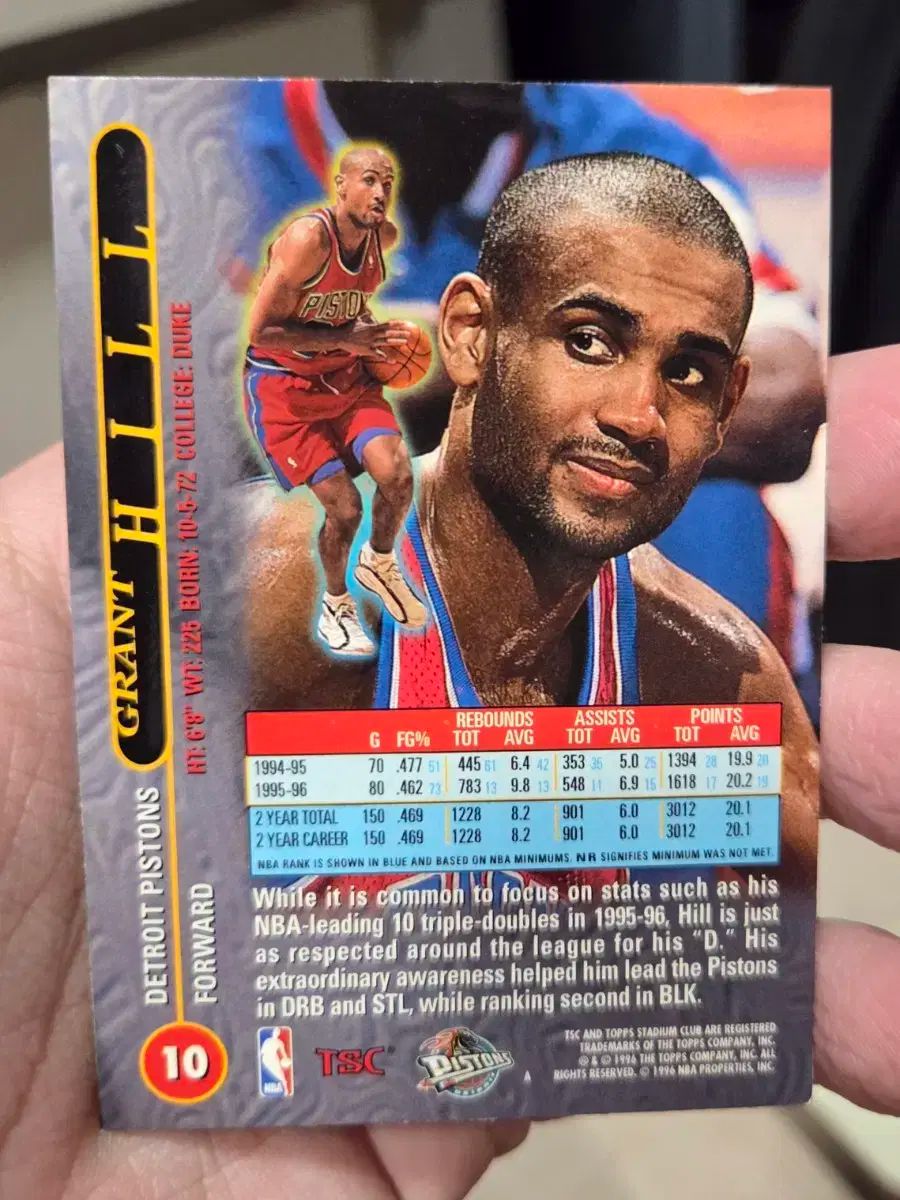 NBA カード グラント 丘 （ Grant Hill ） TOPPS 10 - メルカリ