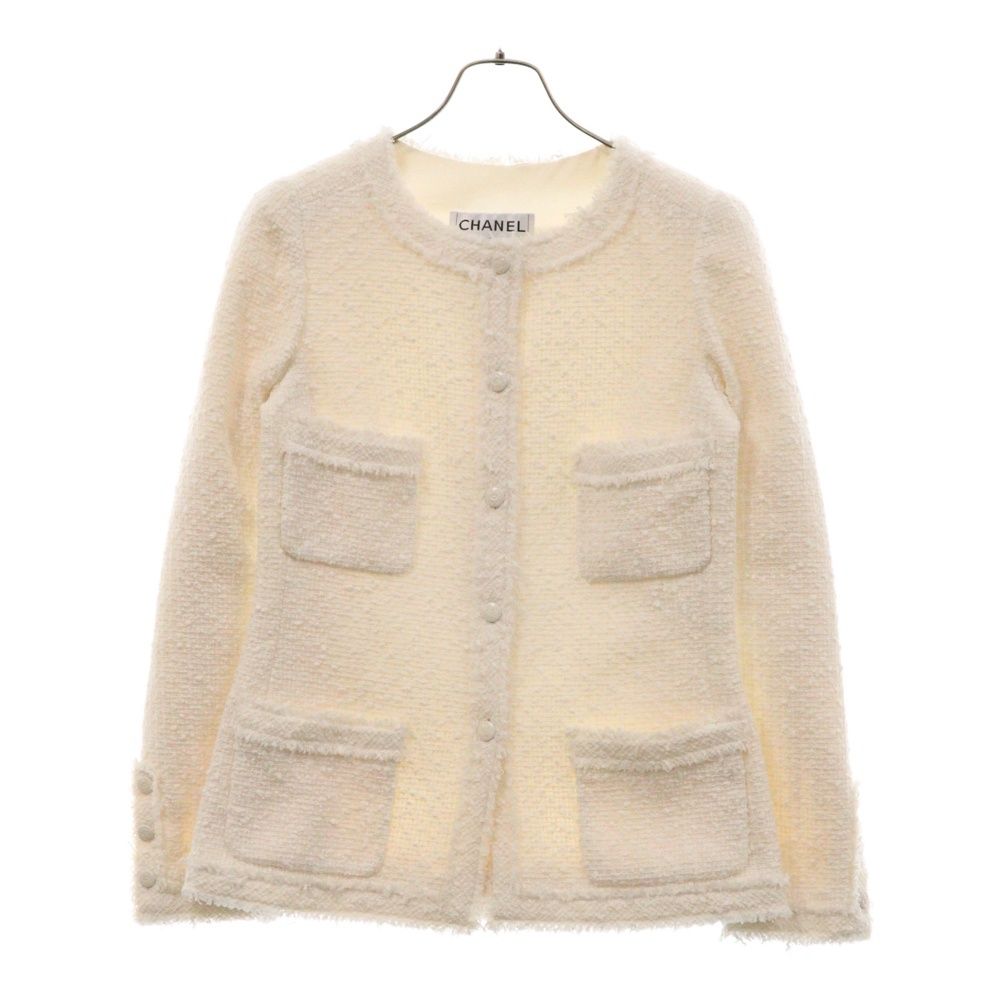 CHANEL (シャネル) ココマーク ツイード ノーカラージャケット  