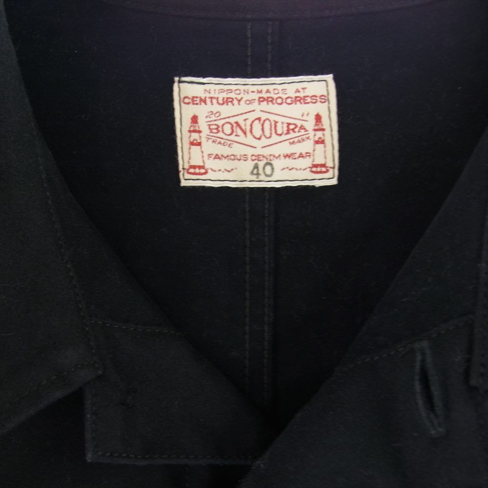 BONCOURA ボンクラ ジャケット ARCH EXCLUSIVE 別注 FRENCH WORK JACKET フレンチ モールスキン ワーク  ジャケット ブラック系 40【中古】 - メルカリ