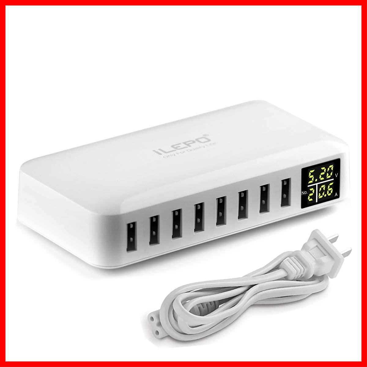 8ポート usb充電器 ACアダプター usb 電源 急速充電 電源タップ コンセント 智能入力 チャージャー 合計40W 充電器 usb USB 複数ポート iPhone/Android/タブレット 対応 海外対応