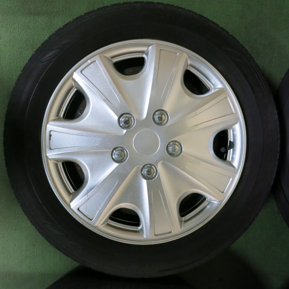 バリ溝！21年！9分☆175/65R15 ダンロップ EC202 スチール 社外 