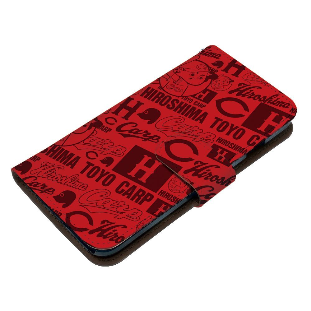 広島東洋カープ 正規品 iPhone 16 ケース 手帳型 スマホケース [デザイン:29.坊pattern（re）/マグネットハンドあり] カープ坊や グッズ