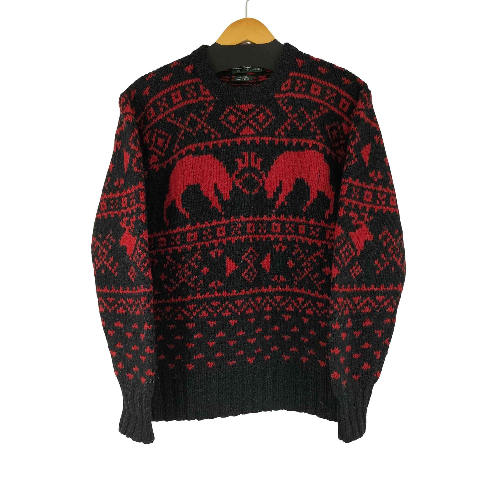 【美品】ポロバイラルフローレン　ニット　HAND KNIT　ノルディック　L ポロバイラルフローレン Polo by RALPH LAUREN 80s HAND KNIT