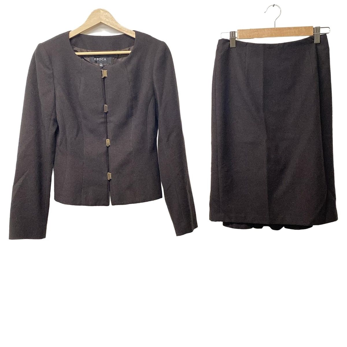 EPOCA エポカ スカートスーツ レディース - ダークブラウン フリル