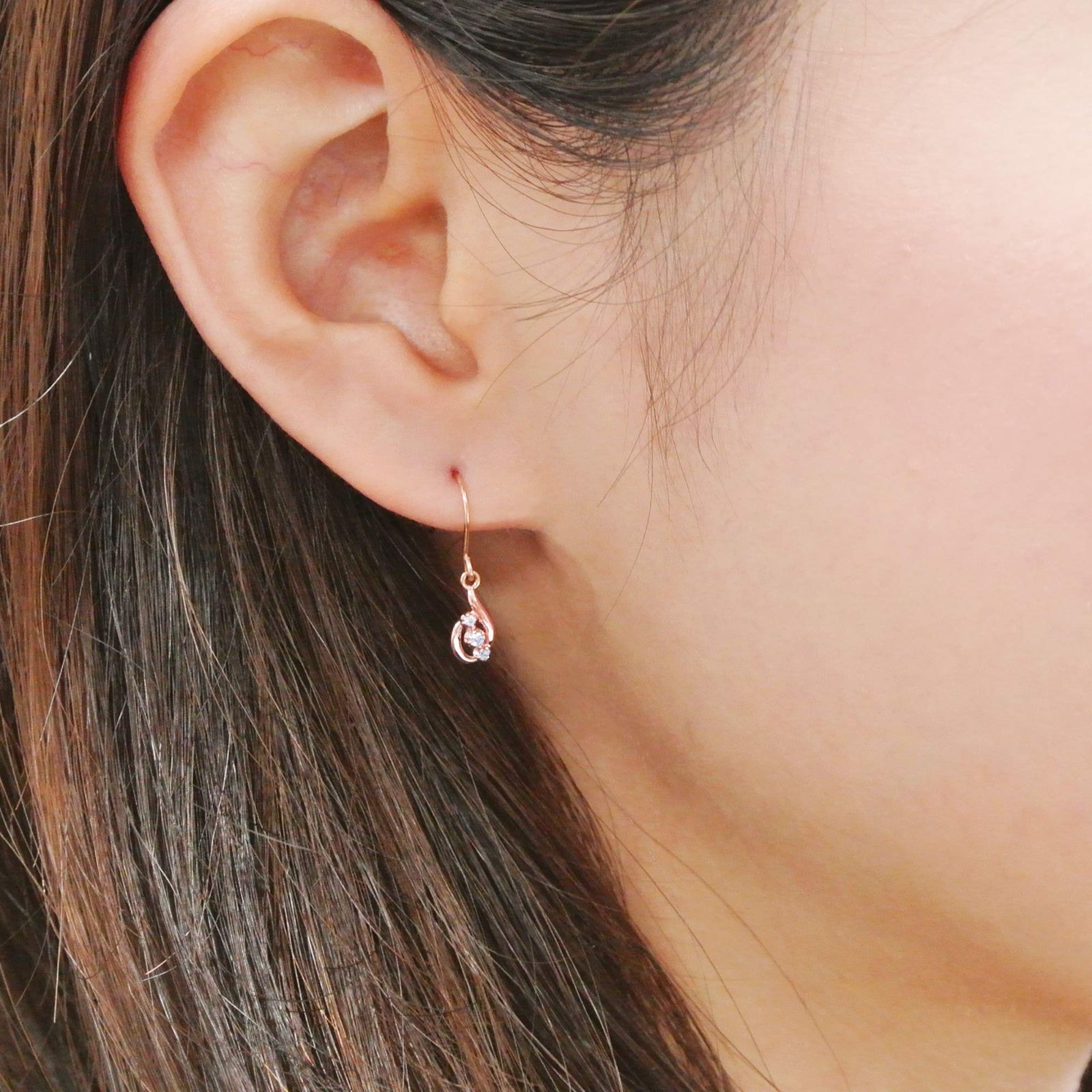 公式 ヴァンドーム青山 ピアス K10ピンクコールド ベーシック ダイヤモンド AJAA2357 DI