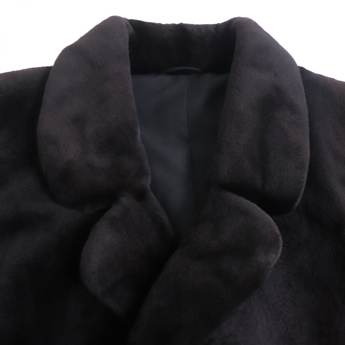 未使用品▼メンズ用 MINK シェアードミンク ダブルタイプ 本毛皮コート ダークブラウン XL-XXL 毛質柔らか◎ タグ　g01-st30221-502