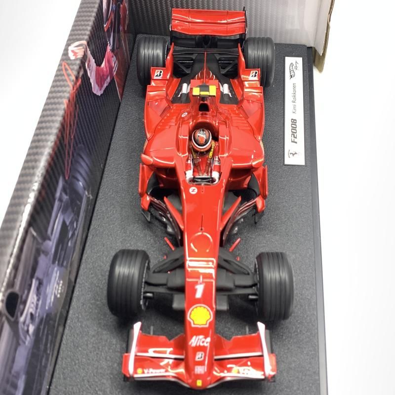 中古】箱日焼け)ホットウィール 1/18 フェラーリ F2008 K