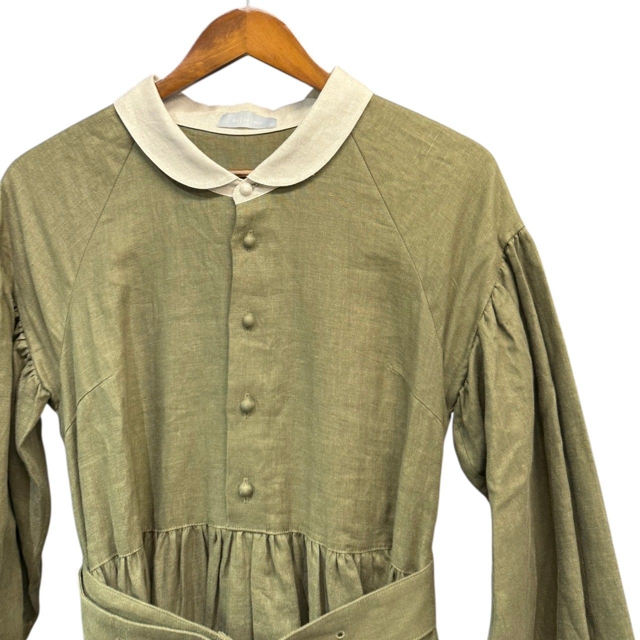 ha|za|ma 経年真価のワンピース（カーキ） hazama ハザマ 20SS 経年真価の