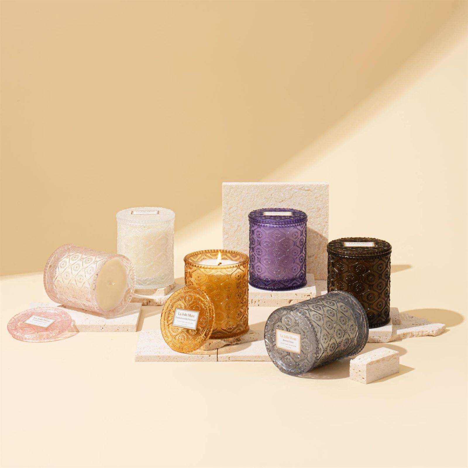 スタイルアップ 在庫処分 MUSE アロマキャンドル ジャーキャンドル JOLIE ラベンダーライラック 230g 燃焼時間約55時間 LA ホームフレグランスキャンドル プレゼント 使い心地が良い