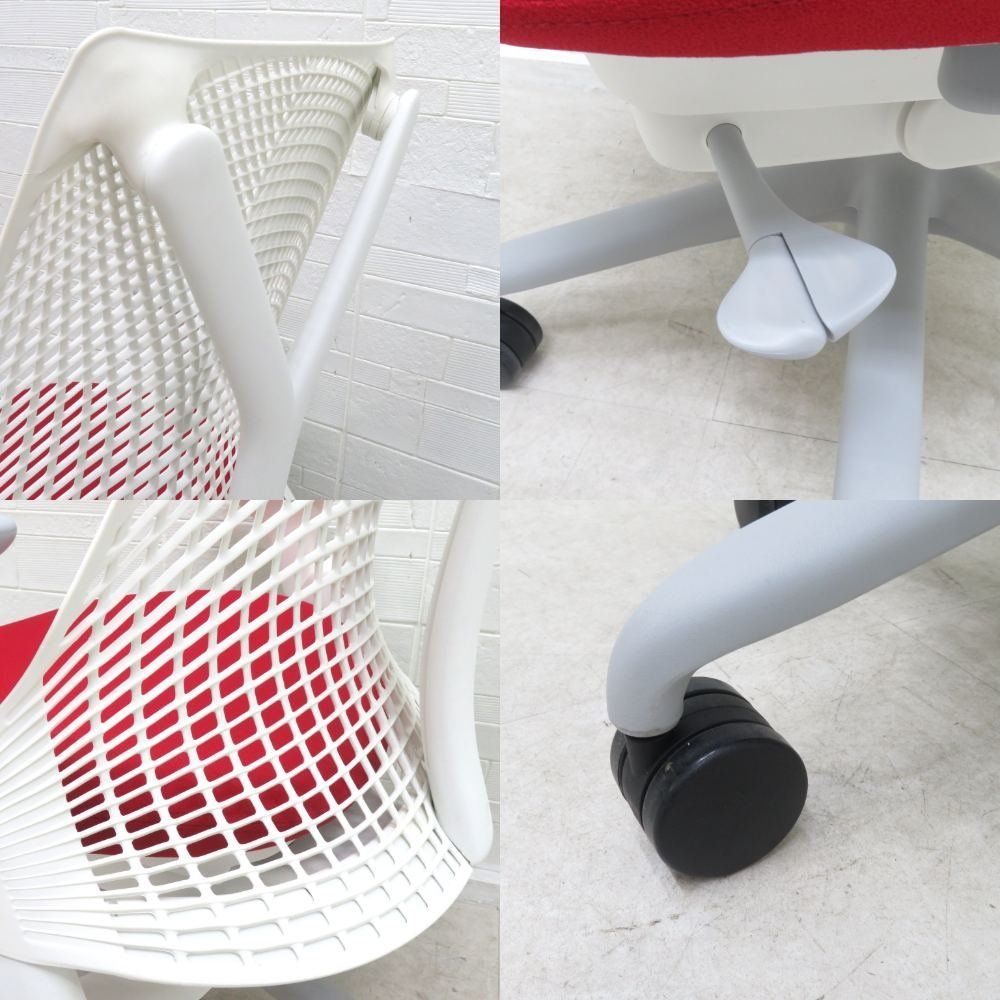 Herman Miller ハーマンミラー セイルチェア 肘付オフィスチェア AS1YA23HA-1560 ホワイト|レッド 事務椅子 EG17860 オフィス家具 WWW_KANDAIZUMI_COM