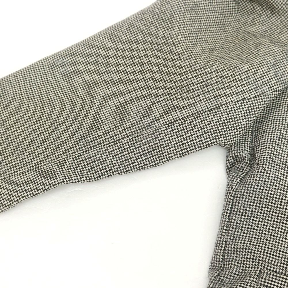 ブルネロクチネリ Brunello Cucinelli ウール ハウンドトゥース柄 テーラードジャケット オフホワイトxブラック サイズ46 メンズ KANDAIZUMI_COM