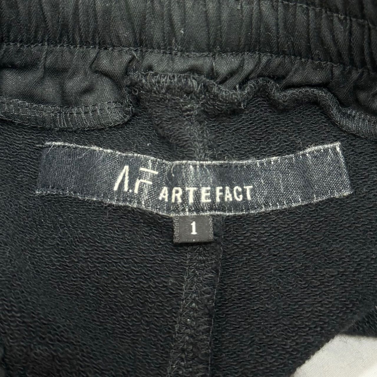 定価29700円 美品 A.F ARTEFACT 21AW Sweat Slim Trousers Pants スウェット スリム トラウザー パンツ  イージーパンツ エーエフアーティファクト ag-4008 ブラック 1 65730A6