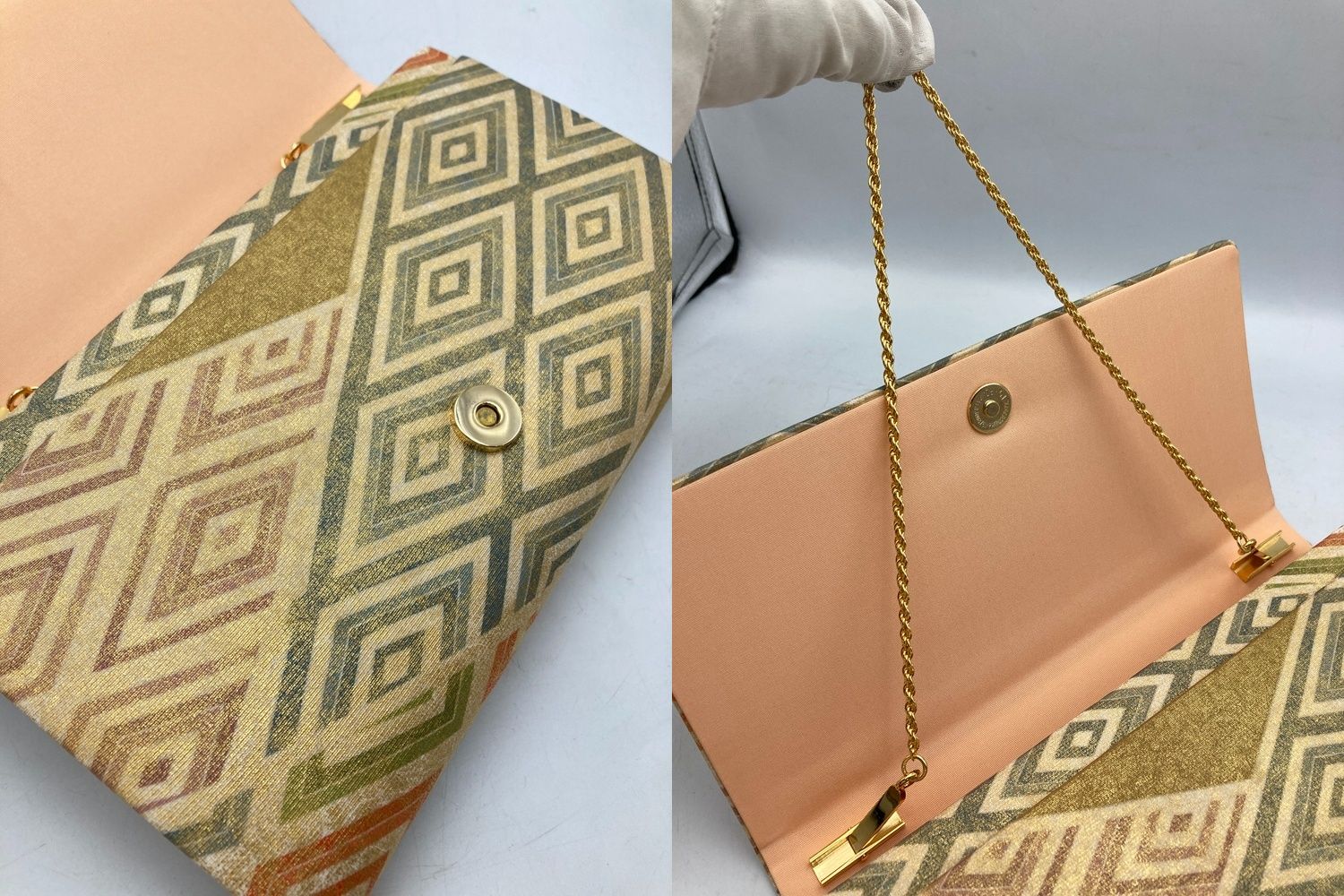 友禅 新綾箔 露錦 和装バッグ ハンドバッグ 中古 D4 友禅 新綾箔 露錦 和装バッグ ハンドバッグ 中古 D4 - メルカリ
