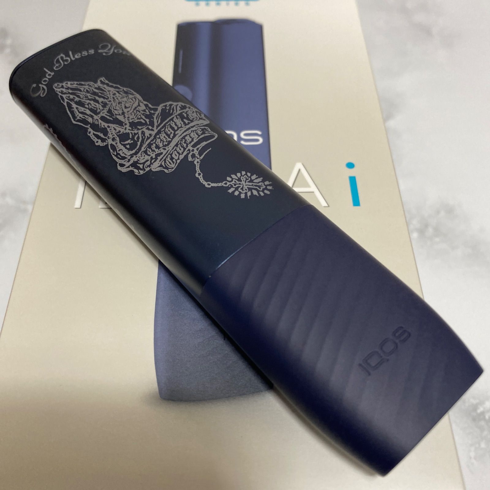 祈り手 聖書 加工 iQOS アイコス イルマ i ワン ブラック 黒 新型 掌 