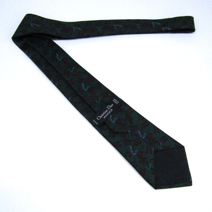 【極美品】クリスチャンディオール　ブランドネクタイ　シルク　フランス製　総柄 中古 クリスチャンディオール ネクタイ シルク