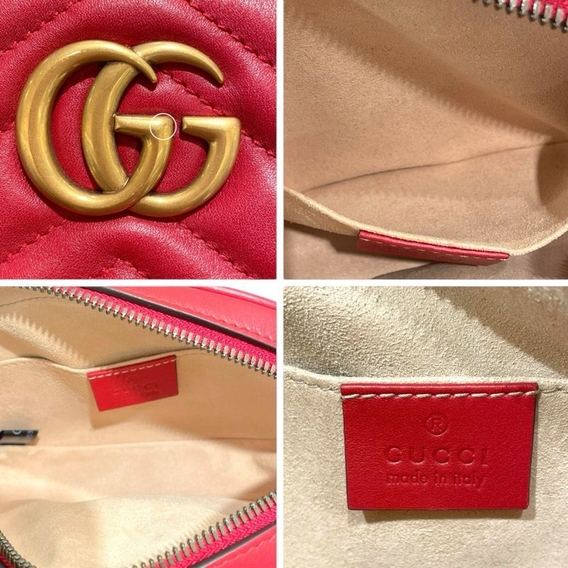 激安アウトレット通販 GUCCI グッチ GGマーモント レッド 476434 ウエストバッグ Bag