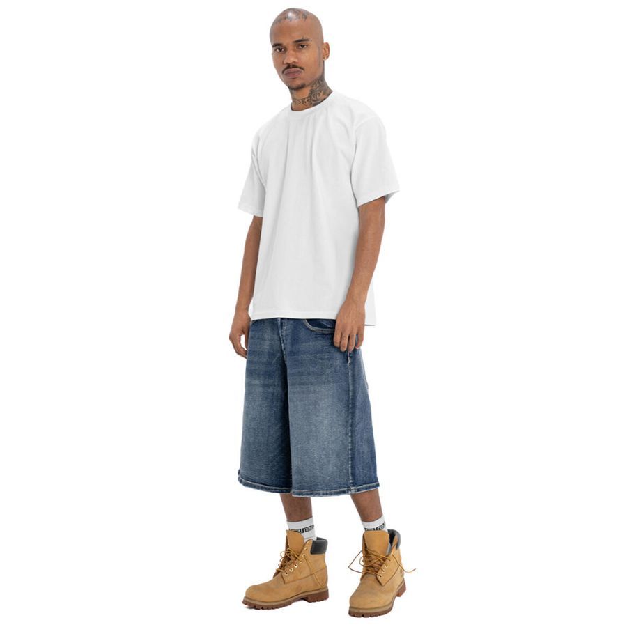 PRO CLUB HEAVYWEIGHT BAGGY FIT DENIM SHORTS DARK BLUE 30inch 32inch 34inch 36inch 38inch プロクラブ デニムショーツ ショーツ ハーフパンツ ショートパンツ バギー
