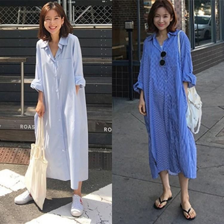 ワンピース レディース マキシ夏 七分袖 ワンピース vネック シャツワンピ 韓国風 ロング丈 着痩せ オシャレ スリーブ リネン シャツロング 綿麻風カーディガン マキシワンピース レディース ワンピース Aライン 7分袖 ロング