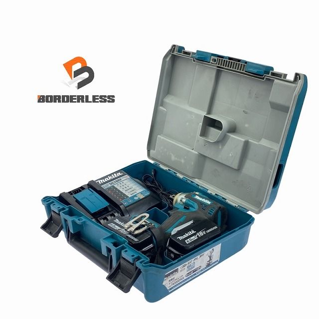 品 makita マキタ 18V 充電式インパクトレンチ TW300DRGX 青|ブルー バッテリー2個 18V 6.0Ah 充電器＋ケース