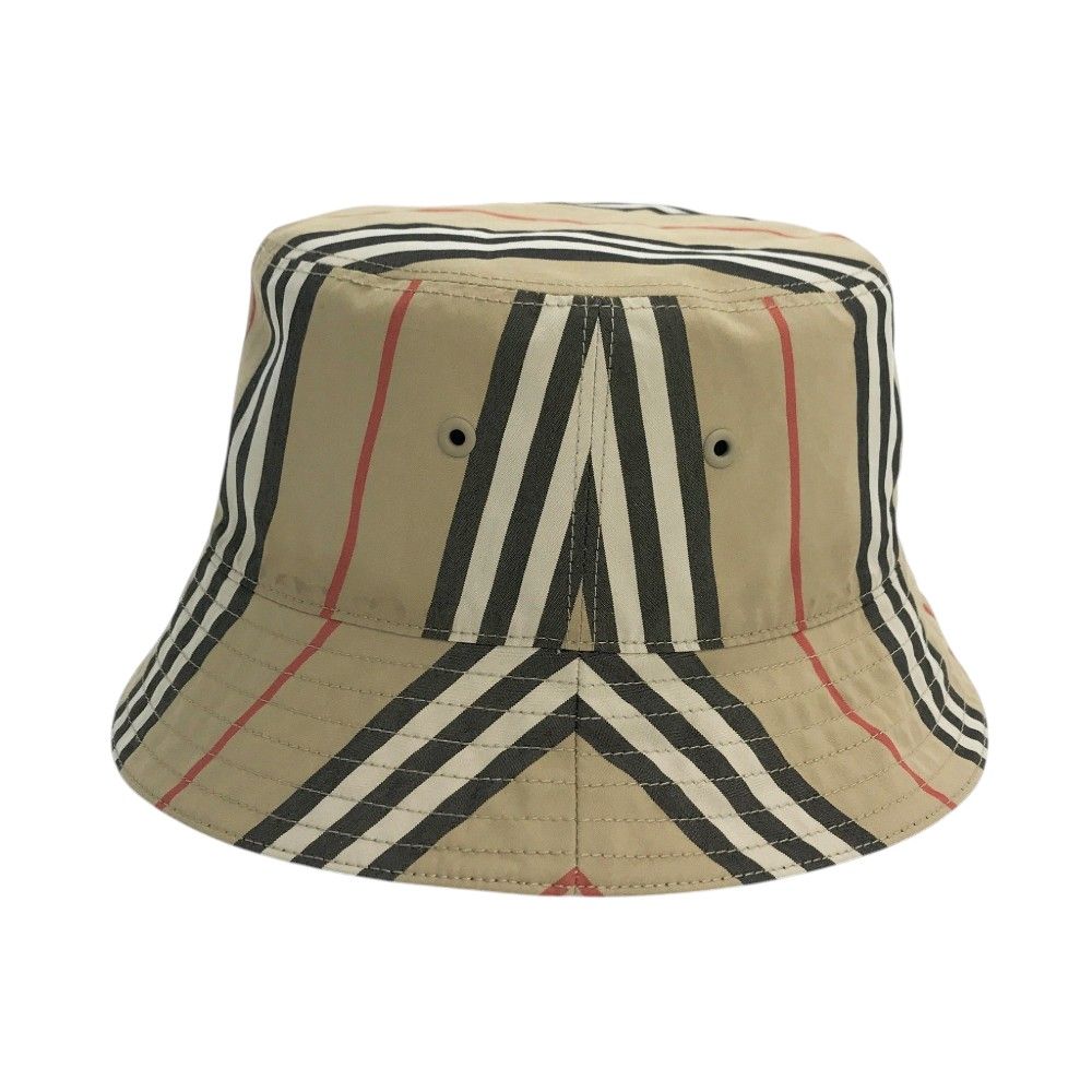 【希少美品】 バーバリー リバーシブル バケットハット ノバチェック ベージュ BURBERRY バーバリー リバーシブル バケットハット ノバチェック柄