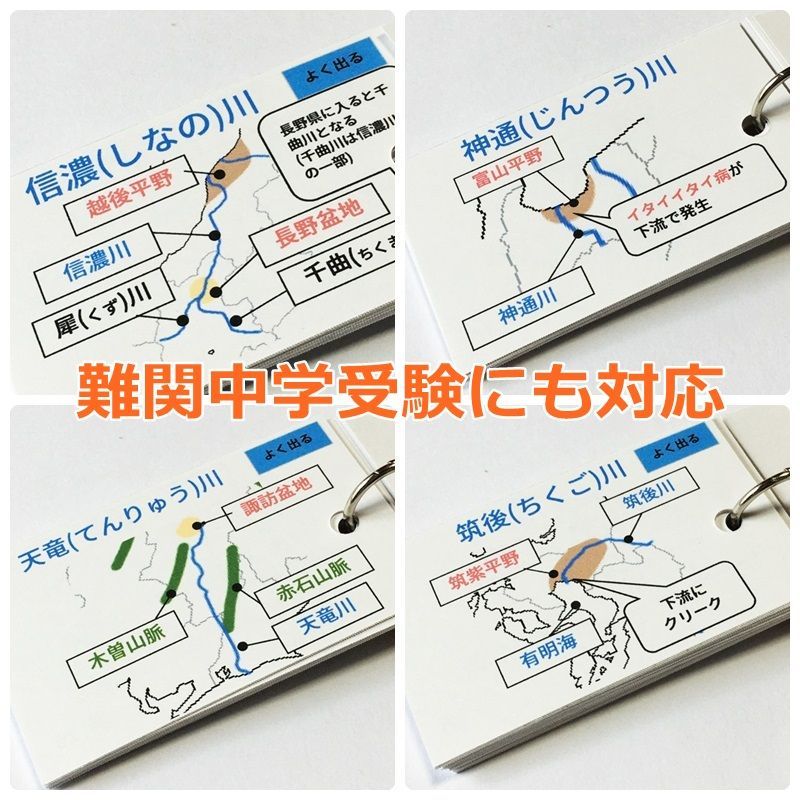 ●【085】かんぺき中学受験社会　地理マスター　地形編①～⑤　中学入試　問題集　社会コアプラス　地理データバンク