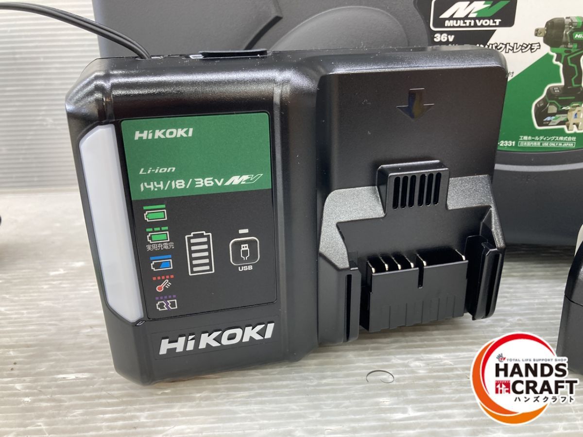 全商品業界最安値に挑戦！ ハイコーキ コードレスインパクトレンチ本体 充電器 バッテリー2個 ケース WR36DD2XPSZ HiKOKI 品 【激安通販】