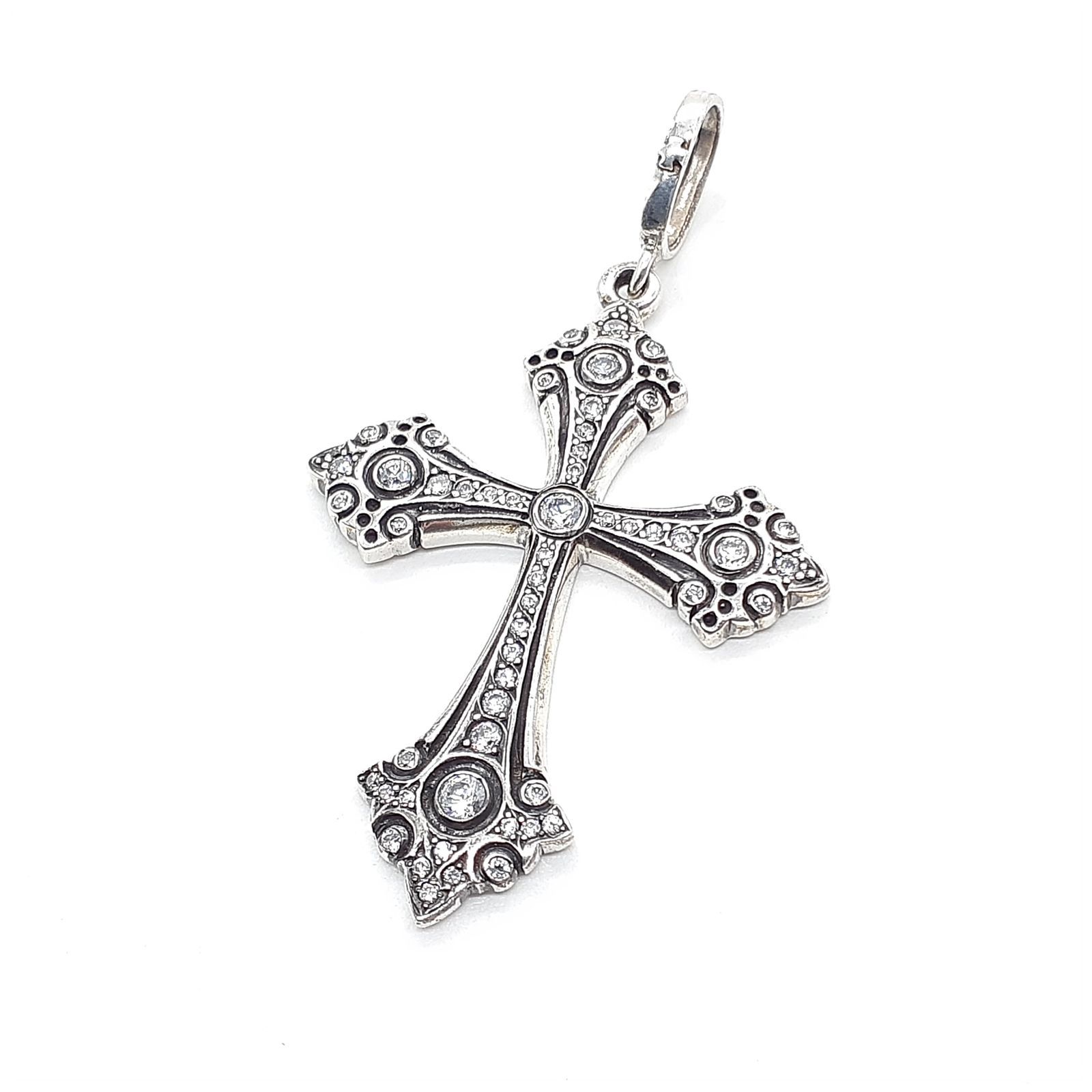 Loree Rodkin ローリーロドキン ネックレス ペンダントトップ チャーム SILVER 925 シルバー GOTHIC CROSS  ゴシッククロス ジルコニア - メルカリ