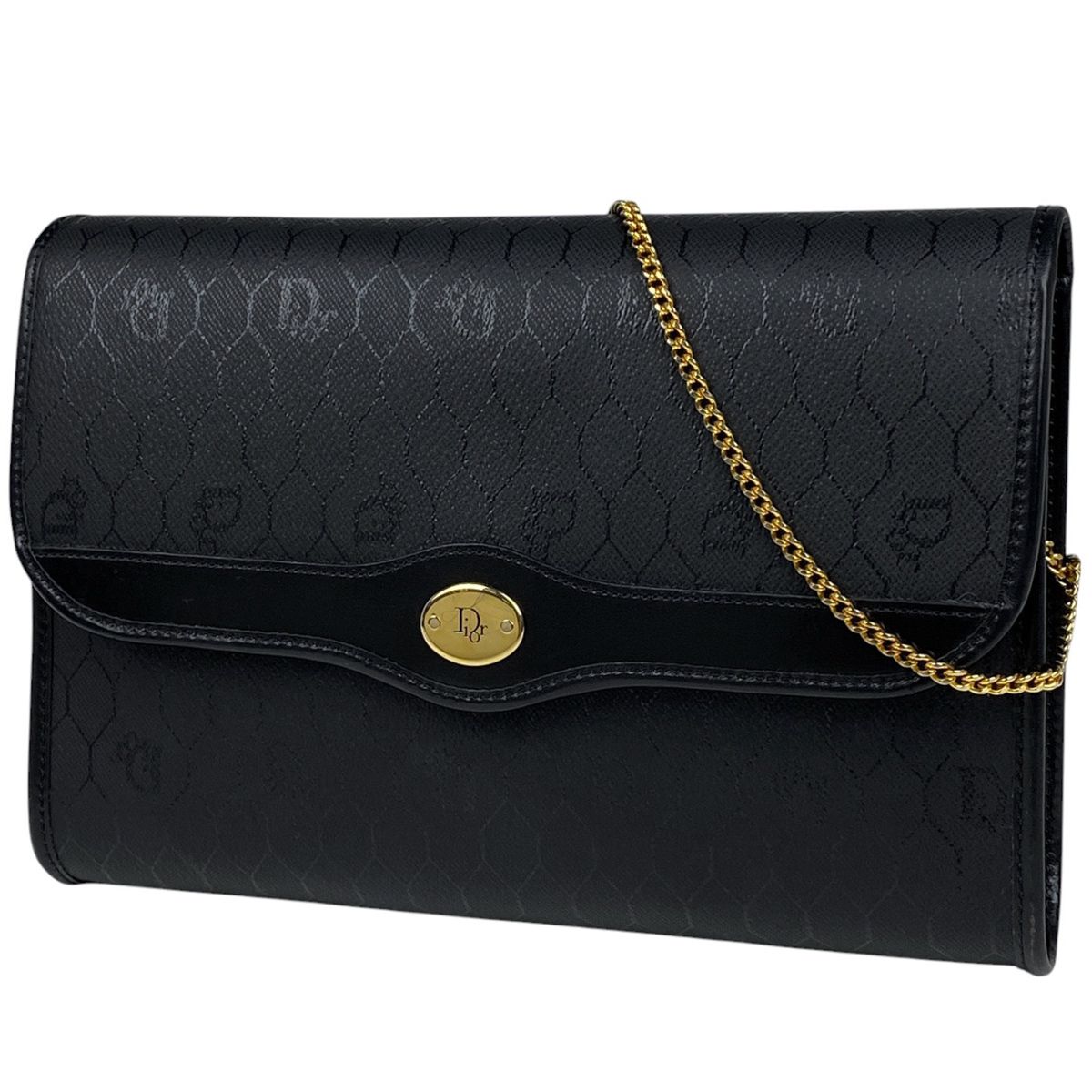 クリスチャンディオール Christian Dior ハニカム柄 チェーン