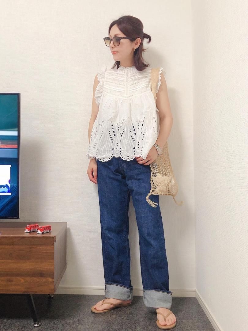 680t* シンゾーン THE SHINZONE ハイウエストデニムパンツ