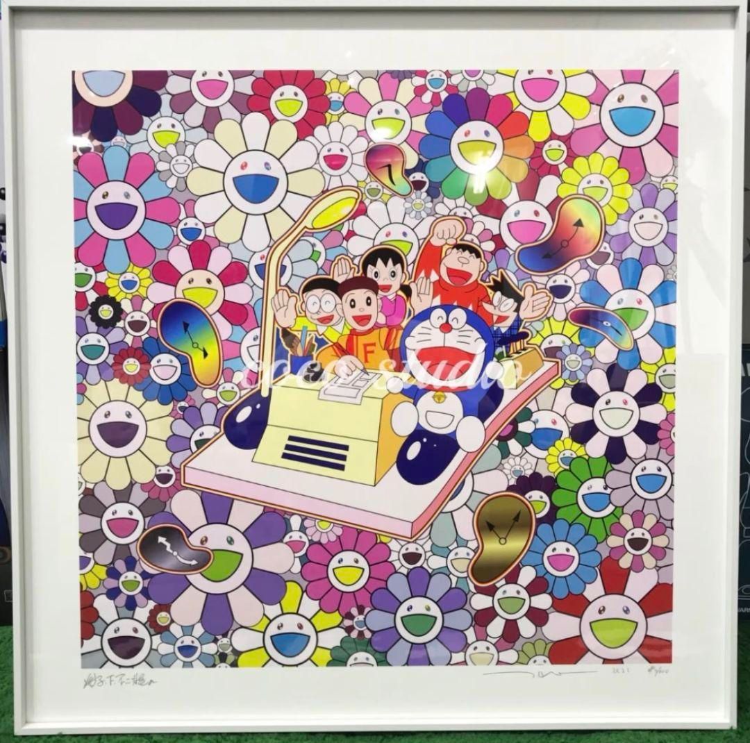 村上隆×ドラえもん　 タイムマシンでレッツゴー 村上隆×ドラえもんコラボエディションサイン入り版画「タイムマシンで