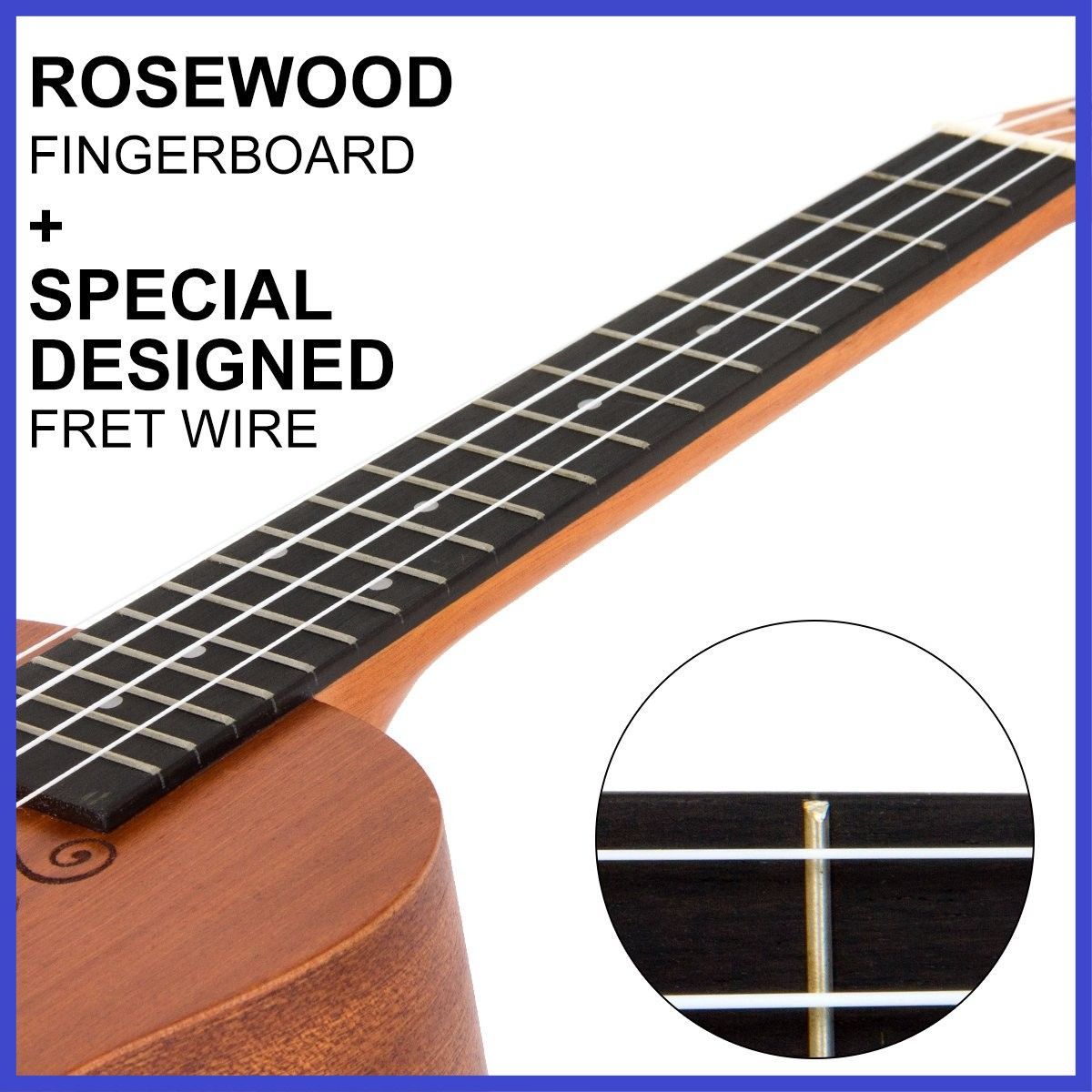  kmise コンサートウクレレ 23インチウクレレ チューナー ケース付け レーザでトップ図案あり その他 文房具 事務用品