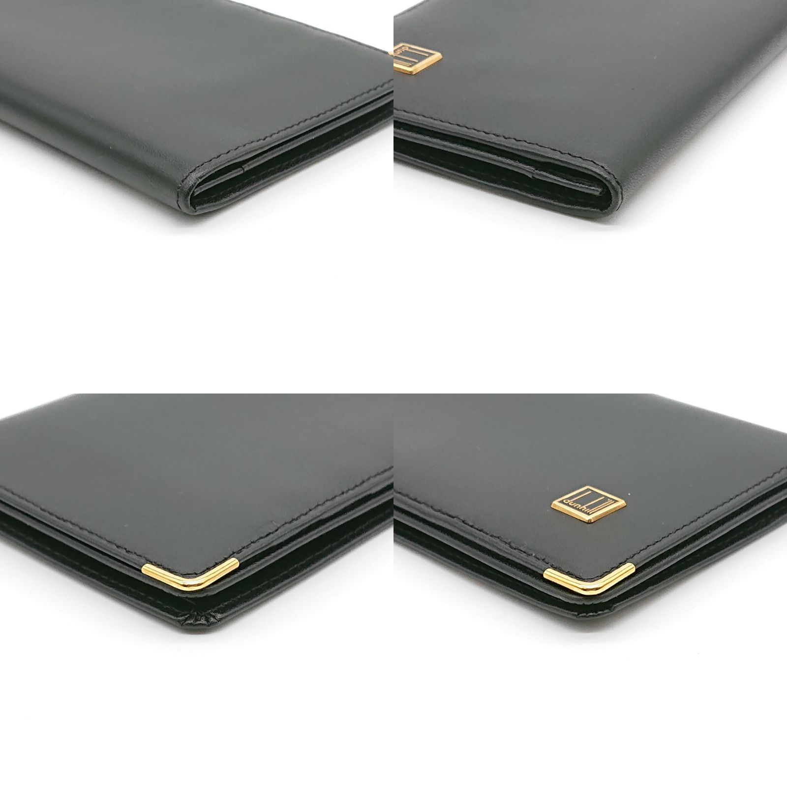 Dunhill ダンヒル 長財布 折り財布 ブラック レザー 札入れ