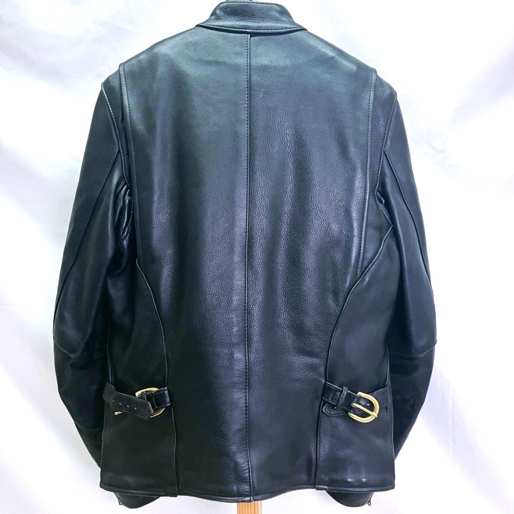 01w-5199 バンソン VANSON モデルB シングル ライダースジャケット ブラック サイズ38 メンズ レザージャケット 品
