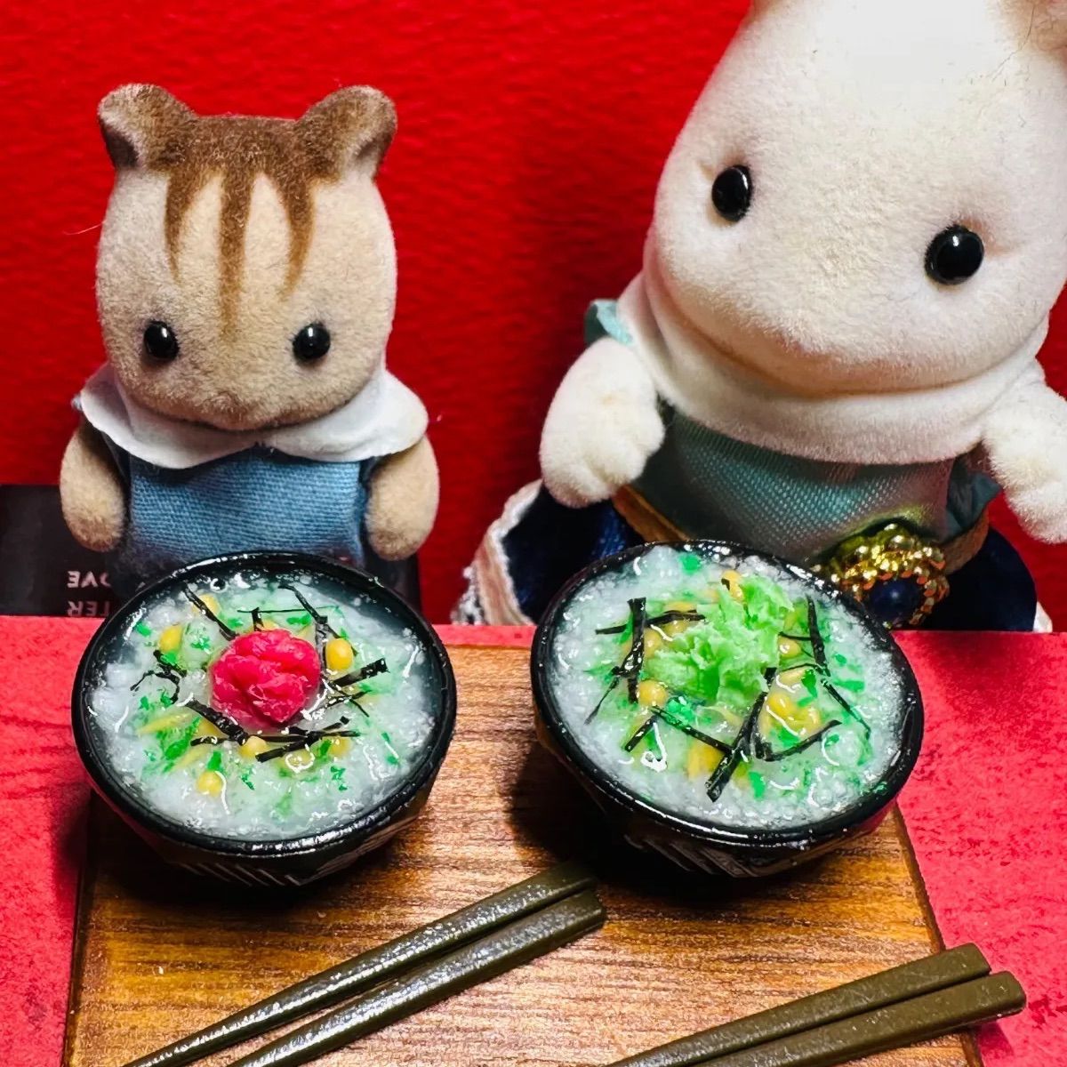 649 お茶漬けセット 梅 わさび⭐️ミニチュアフード ドール
